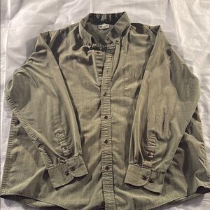 Haggar Olive Button-Up Shirt